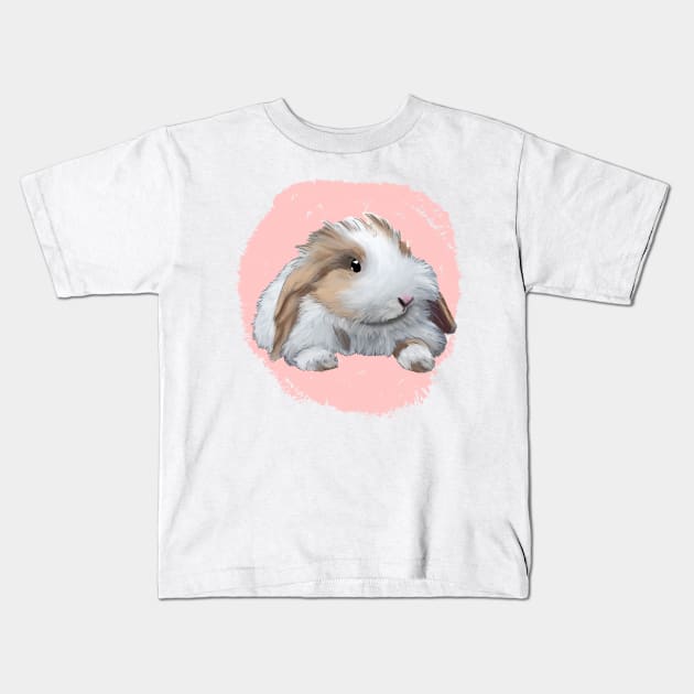 Pink HL Rabbit _ Bunniesmee Kids T-Shirt by GambarGrace